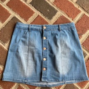 Celebrity Pink Jean Skirt